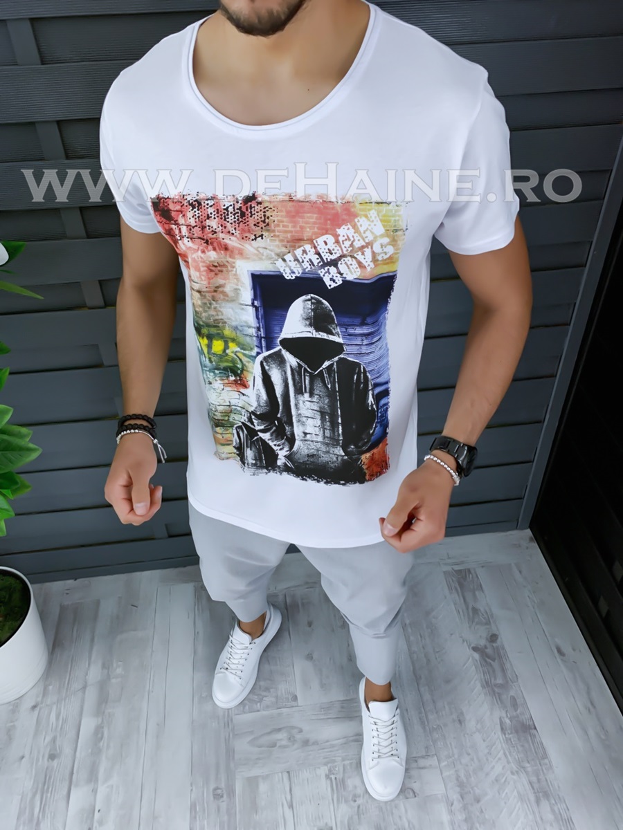 Tricou barbati alb slim fit zr b1006 p2-2